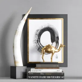 William sonoma yak horn on black stand